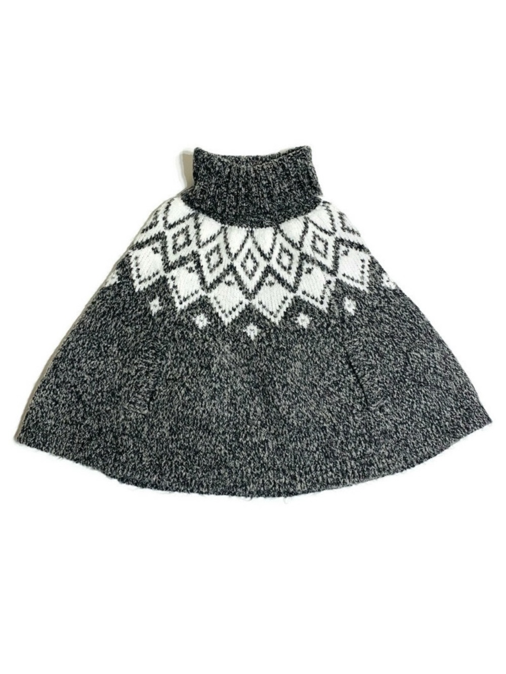 Oshkosh girls 4Y fair isle turtleneck cape